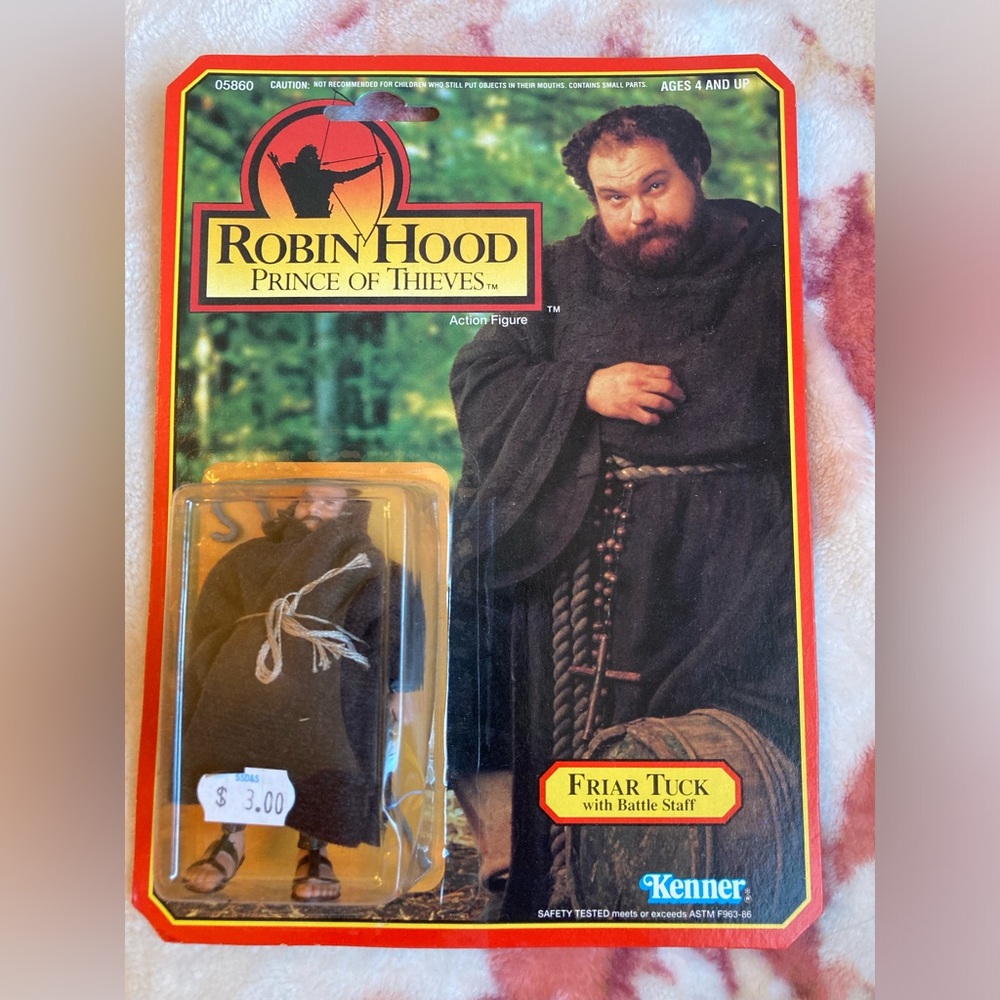 Robin Hood Prince of Thieves action figure Friar Tuck with Battle Staff (1991)